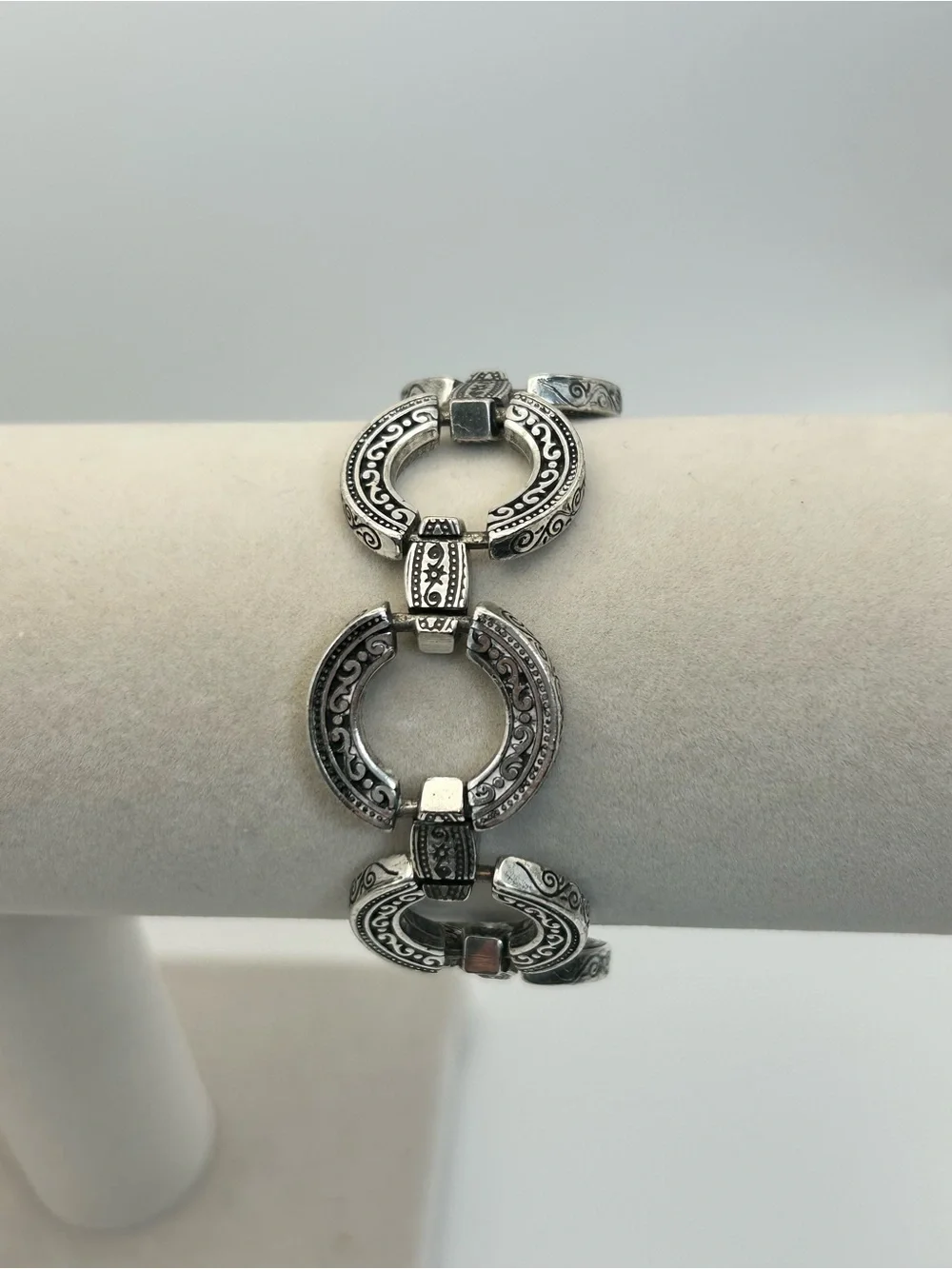 Brighton Central Park Bracelet Silver Plated Round Link 8